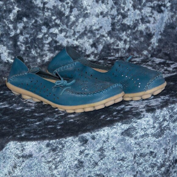 Blue Slip On Shoe 10 - Picture 10 of 13